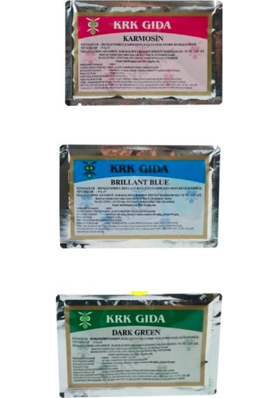 Krk Gıda Boyası Sarı + Yeşil + Pembe 3 x 9 G