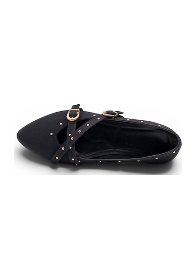 Shoes 0007 Zımba Detaylı Kadın Babet siyah
