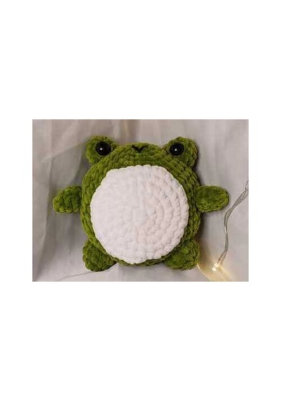 El Yapımı Tek Parça Tığ İşi Peluş: Kurbağa Amigurumi Çok Renkli