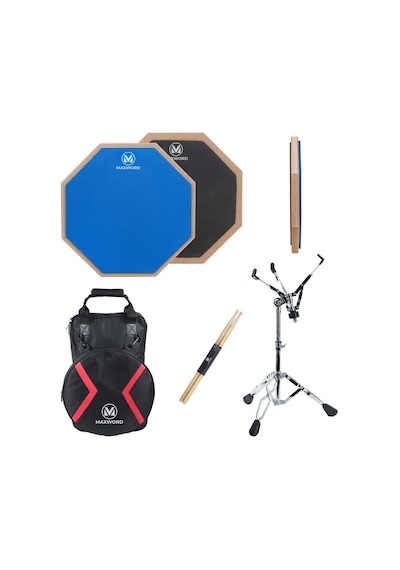 Maxword Dd-239bl Pro Bateri Davul Çalışma Pedi Seti Drum Practice Pad Full Set