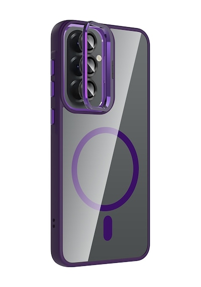 Gpack Samsung Galaxy Uyumlu A57 Kılıf Etro Standlı Araç Tutucu Özellikli Kamera Lens Koruyucu  Mor