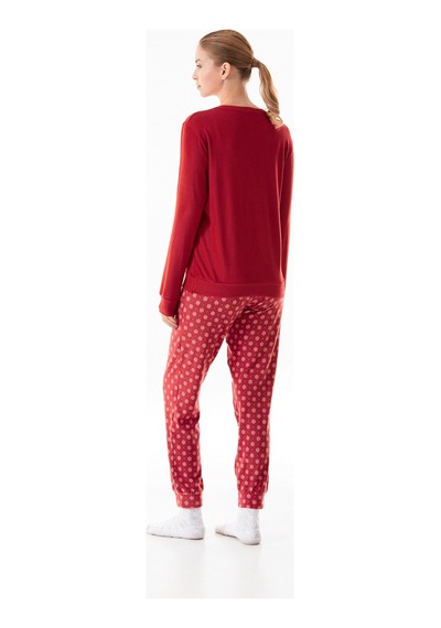 Fullamoda Tavşan Nakışlı Bisiklet Yaka 2 Li Pijama Takımı 24mıcg631216857-kırmızı Kırmızı Fullamoda Tavşan Nakışlı Bisiklet Yaka 2 Li Pijama Takımı 24mıcg631216857-kırmızı Kırmızı
