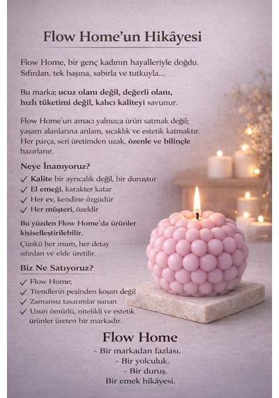Dekoratif Lüks Soya Mum, El Yapımı Doğal Mum Uzun Yanma Süreli Şık Ev Hediyesi, Ev Süsü Pembe 270 G Pembe