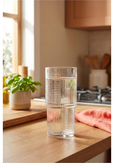 Lav Helen Cam Meşrubat Bardağı 6'lı 515 ml (Büyük Su/Kokteyl/Soğuk Kahve Bardağı )