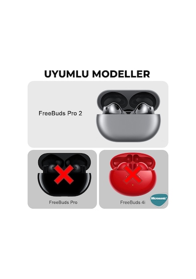 Microsonic Huawei FreeBuds Pro 2 Kılıf Transparent Clear Soft
