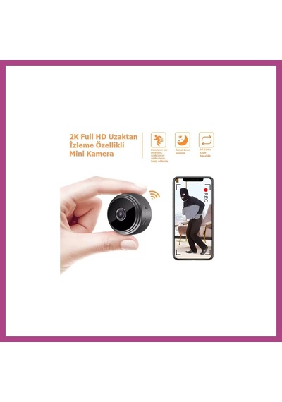 Gees Global Blue Inter Mini Kamera 1080p Hd Wifi Gizli, Miknatisli Gbzs