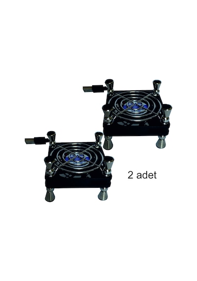 Usb Fan 60x60x45 Ayaklı Telli 2 Adet Laptop, Modem, Tv Soğutucu Dubal Ball Bearing Sessiz 3000 Rpm