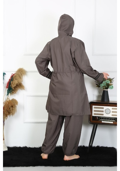 Akbeniz Büyük Beden Tesettür Mayo 7xl-8xl-9xl-10xl Füme 55010-füme Füme