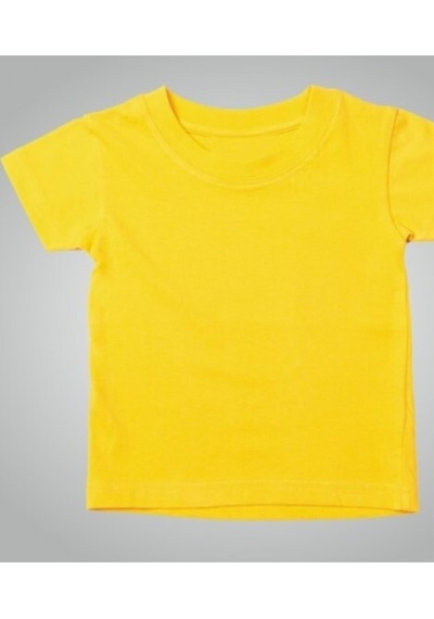 Sedacan Kostüm Unisex Çocuk Sarı Düz Baskısız Penye T-shirt SARI