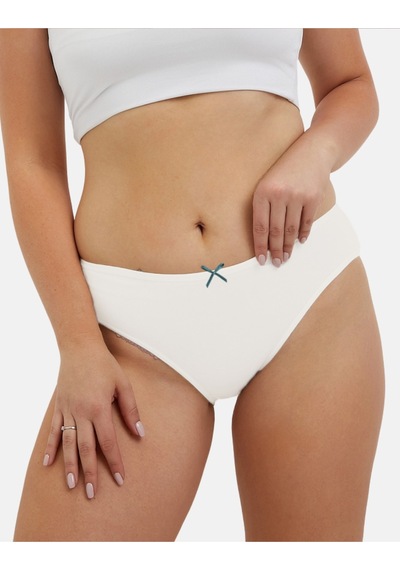 Alya Underwear Pamuklu Kadın Külot Slip Empirme Baskılı Yüksek Bel İç Çamaşırı - 5'li Paket - Lacivert Yeşil P22
