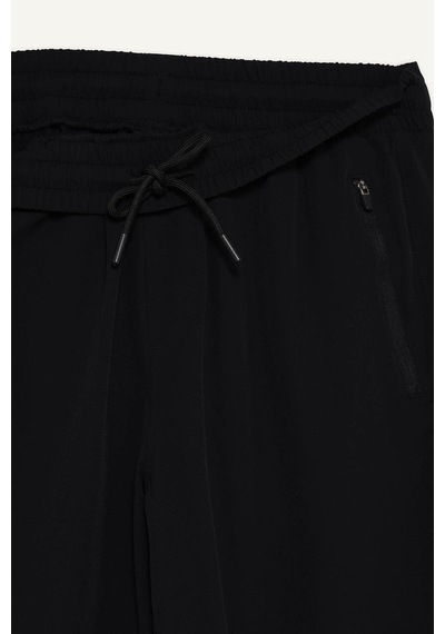 Defacto Slim Fit Dar Kesim Fermuar Cepli Siyah Erkek Eşofman Altı F1288ax/bk81 Siyah