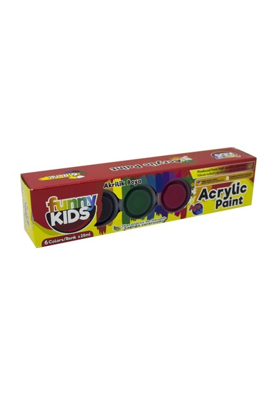 Funny Kids Akrilik Boya 6 Renk X 25 Ml Set - 376454618