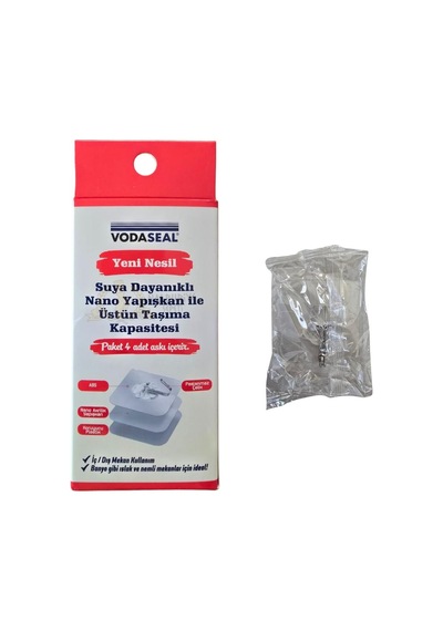 Vodaseal Kendinden Yapışkanlı Nano Askı Seti 15 Kg - 4 Parça Şeffaf
