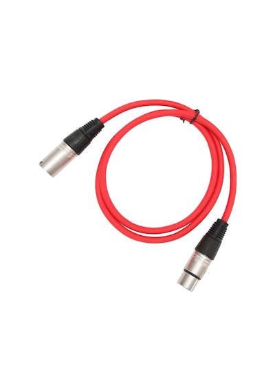 Mikrofon Kablosu 10 M - Xlr Erkek Xlr Dişi Kırmızı