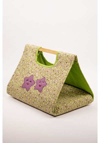 Fabric Craft Bag Borcam Taşıma Çantası Elyaf Dolgulu Yemek Taşıma Çantası Piknik Ve Fırın Kabı Yeşil