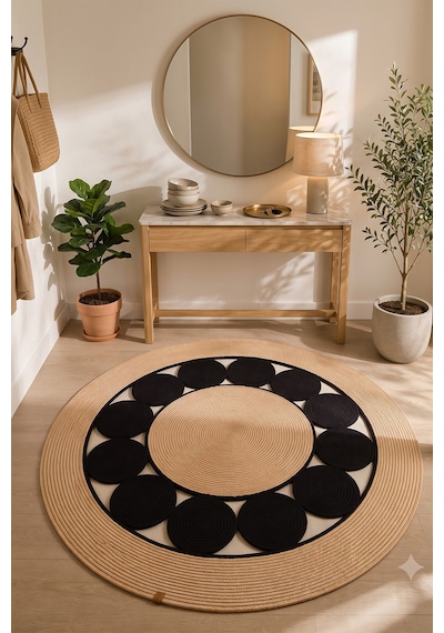 Jüt Hasır Yuvarlak Kilim Halı Yolluk Dekoratif Örgü Halı Doğal Görünümlü Bohem Kilim Salon Oturma Odası Balkon Mutfak Yatak Odası Koridor 7223bambusiyah Jüt Hasır Yuvarlak Kilim Halı Yolluk Dekoratif Örgü Halı Doğal Görünümlü Bohem Kilim Salon Oturma Odası Balkon Mutfak Yatak Odası Koridor 7223bambusiyah