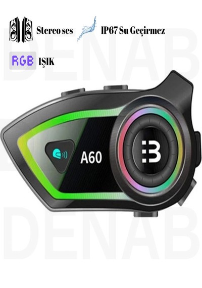 Deanb A60 Ip67 Su Geçirmez Rgb Işıklı Kablosuz Motosiklet Kulaklığı