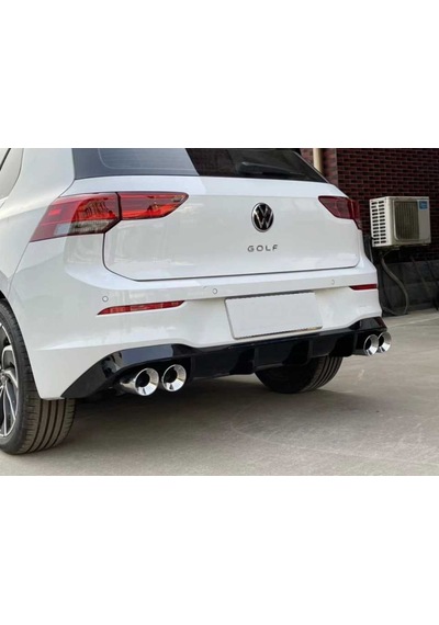 Volkswagen Golf 8 ''R'' Difüzör 4 Egzoz Piano Black - Golf Mk8
