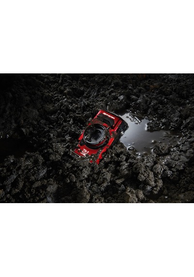 Om System Tough Tg-7 Kırmızı Dijital Kamera, Su Geçirmez, Darbeye Dayanıklı, Su Altı Ve Makro Çekim Modları, 4k Video, 4 Kat Geniş Açılı Zoom Olympus Tg-6'nın Devamı Modeli
