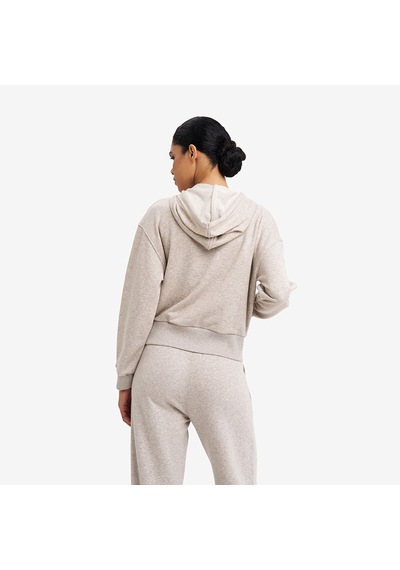 Lescon Bej Kadın Fermuarlı Kapüşonlu Sweatshirt 26s-2201-26n