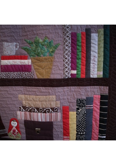 Patchwork Üç Raf Kitaplık Duvar Panosu