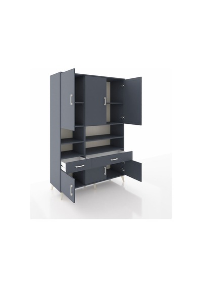 Hyperion Dolap 8 Raflı 2 Çekmeceli 6 Kapaklı 132x44x195 Antrasit-antrasit/antrasit Antrasıt/antrasıt Hyperion Dolap 8 Raflı 2 Çekmeceli 6 Kapaklı 132x44x195 Antrasit-antrasit/antrasit Antrasıt/antrasıt