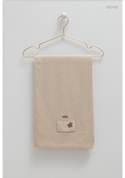 Soft Style Triko Görünümlü Penye Battaniye Kahverengi
