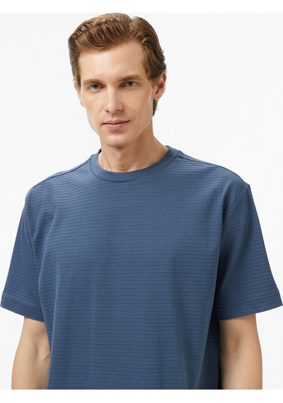 Nautica Erkek Mavi Regular Fit Çizgili T-shirtçizgiliv55326t