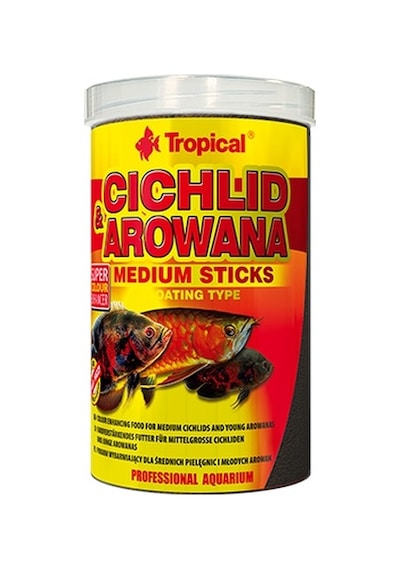 Tropical Cichlid & Arowana Medium Sticks 1000 Ml / 360 Gr