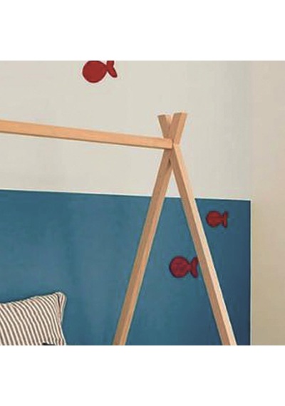 Markaawm Markaawm Montessori Çocuk Yatak Çam 90X190 Oyun Alanı Çadır Çilek Akçaağaç