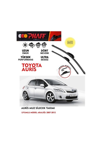 Toyota Auris Silecek Takımı 2008 Model Araca Özel Aparat