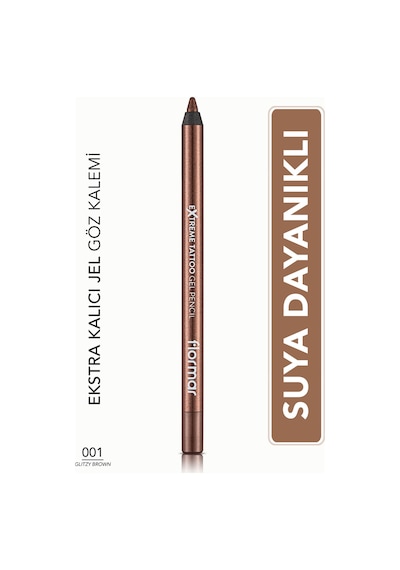 Flormar Extreme Tattoo Akmayan Kajal Göz Kalemi 001 Glitzy Brown