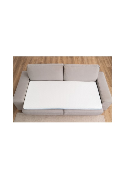 Visco Süngerli Ice Sleep Yıkanabilir Kılıflı Çift Kişilik Visco Yatak Pedi & Şiltesi Topper 5 Cm BEYAZ