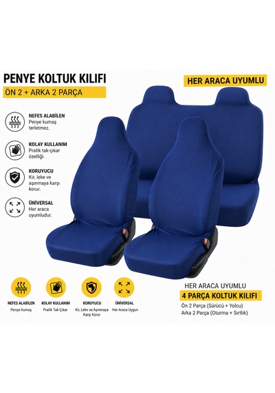 Oto Servis Kılıfı Penye Kılıf Mavi Universal Ön Ve Arka Koltuk Kılıfı Penye Universal Renk-Mavi Ön Arka Kılıf Oto Servis Kılıfı Penye Kılıf Mavi Universal Ön Ve Arka Koltuk Kılıfı Penye Universal Renk-Mavi Ön Arka Kılıf