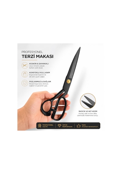 Suji Terzi Kumaş Kesim Makası 8 Numara - Yüksek Kaliteli Dikiş Ve Kumaş Kesim Aracı