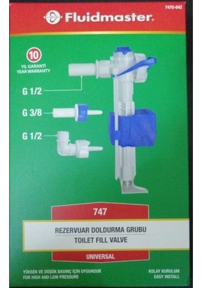 Fluidmaster Gömme Rezervuar Doldurma Grubu. Şamandıra Beyaz