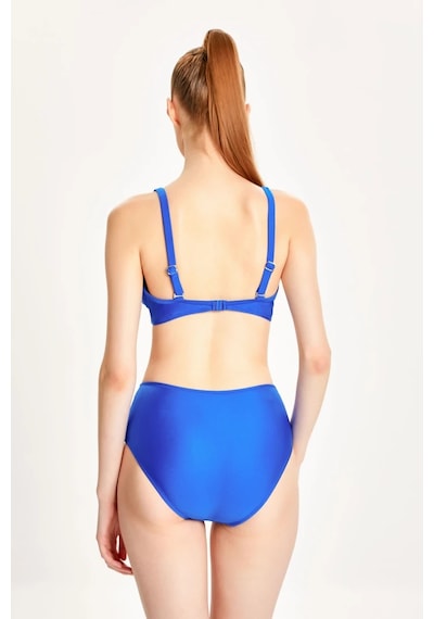Too Salty Swimwear Kadın Tül Detaylı Toparlayıcı Yüksek Bel Bikini Takımı 24s100st Saks