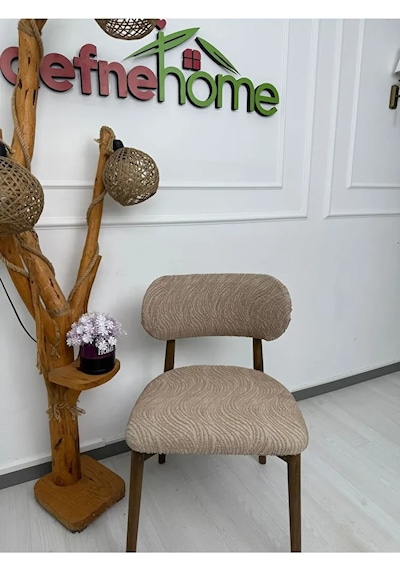Bohem Sandalye Kılıfı Pudra