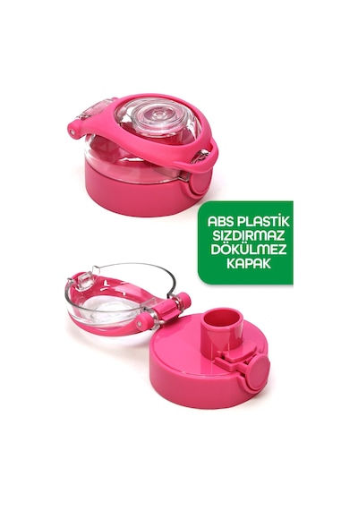 Su Matarası Tritan Geniş Ağız Su Şişesi Gradyan Spor Matarası Suluğu Bpasız 500 Ml Pembe 0109