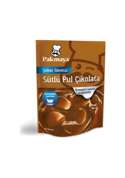 Pakmaya Şeker İlavesiz Sütlü Pul Çikolata 70 G - 8 Adet Tarı