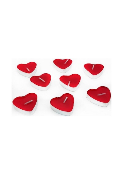 50 Adet Kırmızı Kalp Şeklinde Küçük Kalpli Tealight Mumlar