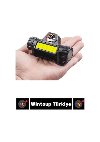 Profesyonel Kamp Avcı Balıkçı Deprem Güçlü Işık Mıknatıslı Sabitleme Şarjlı Powerled Kafa Lambası Çok Renkli