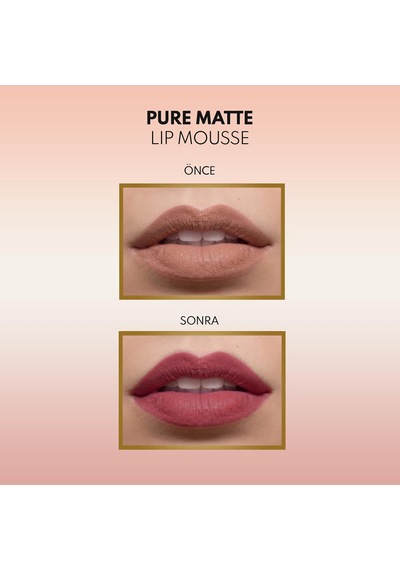 Pure Matte Lip Mousse 40 Rosewood Kadifemsi Mat Likit Ruj - Pembe Çok Renkli
