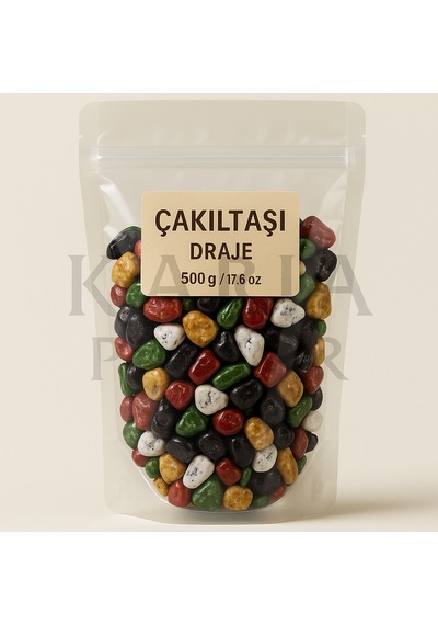 Çakıltaşı Draje Çikolata 500 G Renkli Taş Görünümlü Çikolata