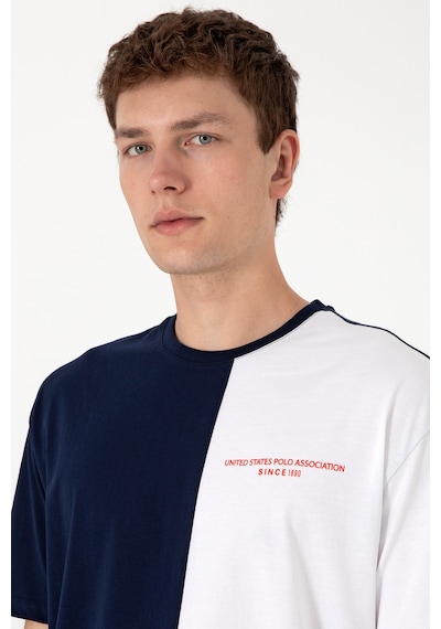 U.S. Polo Assn. Erkek Comfort Fit Bisiklet Yaka Lacivert Tişört 50306903-VR033