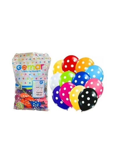 Erbay Gs90 Puantiyeli Balon 100lü 26cm 947533 Çok Renkli