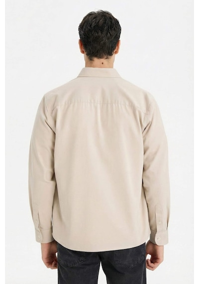 Defacto Regular Fit Gabardin Gömlek F1261ax26spbg766 Bej-bg766