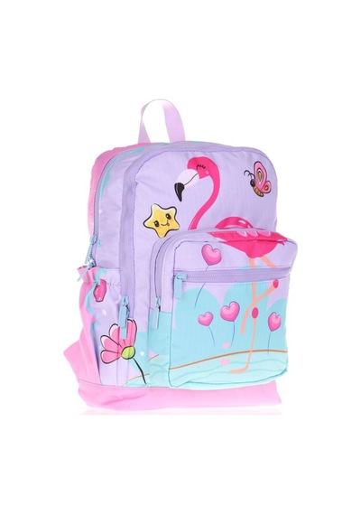 Kaukko Kids&love İlkokul Kız Çocuk Lila Pembe Flamingo Okul Sırt