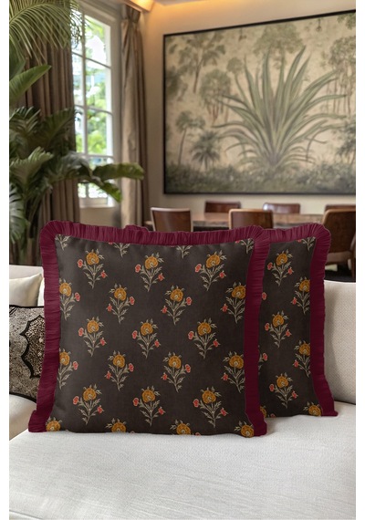 Çiçek Vintage Floral Saçaklı Yastık Kılıfı - Botanik Bohem Kahverengi Bordo Püsküllü Kırlent Kılıfı Sessiz Vadi Lime Çiçek Vintage Floral Saçaklı Yastık Kılıfı - Botanik Bohem Kahverengi Bordo Püsküllü Kırlent Kılıfı Sessiz Vadi Lime