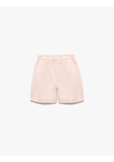 Koton Beli Lastikli Basic Şort Pembe 5skg40236aw Gül